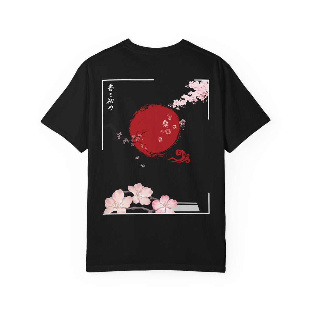 Japanese Sakura Red Sun Shirt | Zen Japan Aesthetic Cherry Blossom Graphic Tee