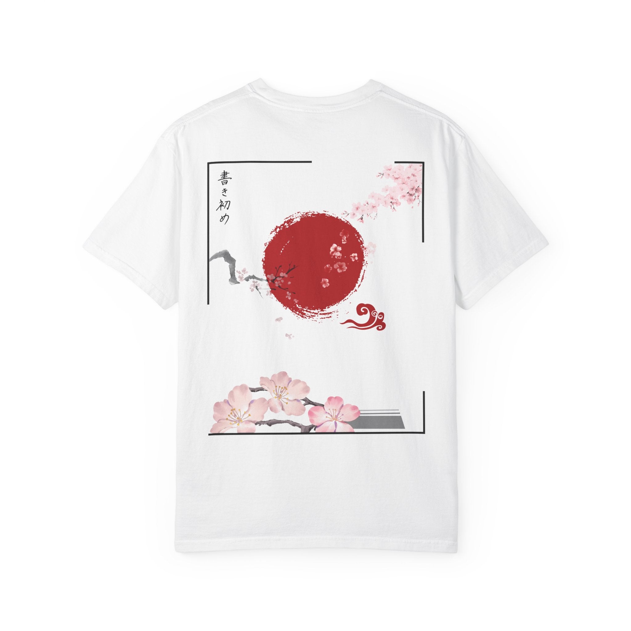 Japanese Sakura Red Sun Shirt | Zen Japan Aesthetic Cherry Blossom Graphic Tee