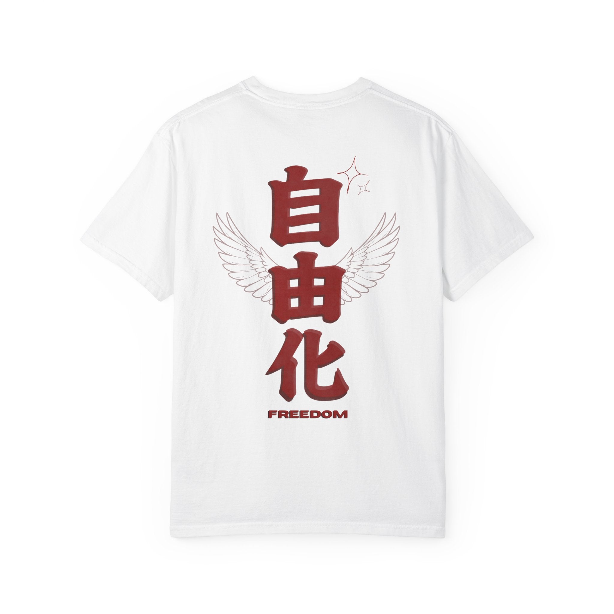 Freedom Kanji T-Shirt — Japanese Character Design with Wings