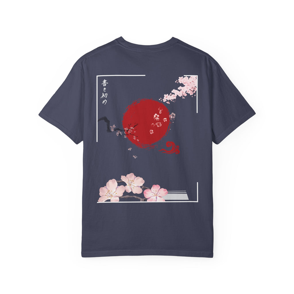Japanese Sakura Red Sun Shirt | Zen Japan Aesthetic Cherry Blossom Graphic Tee