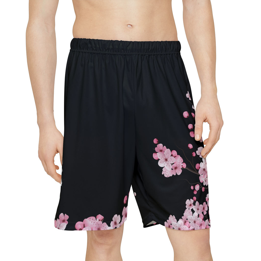 Cherry Blossom Athletic Shorts — Japanese Sakura Print Men’s Sports Shorts